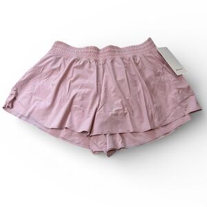 Lululemon Shake it Out Shorts Size XL NWT High Rise Run Pink Haze Lined